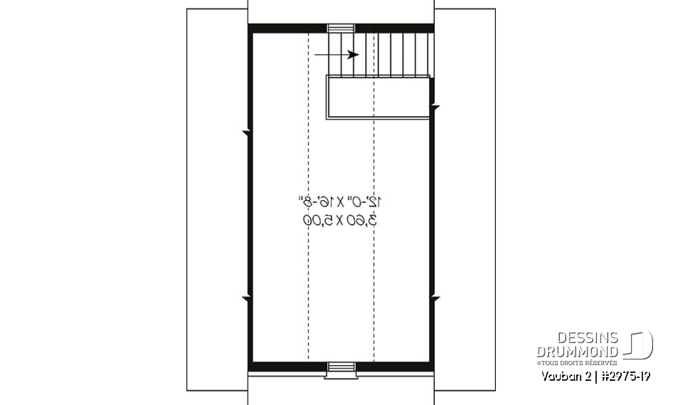 Étage - Garage simple avec 24 pi. de profondeur de style Européen - Vauban 2