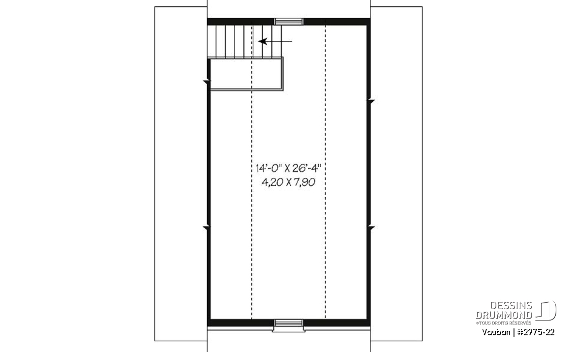 Étage - Garage double de deux étages avec espace boni aménageable à l'étage - Vauban