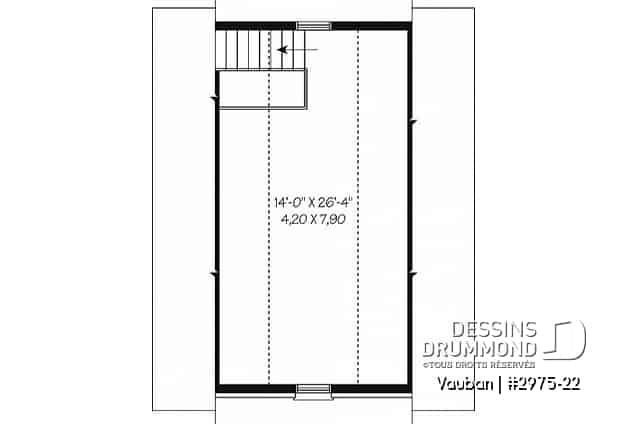 Étage - Garage double de deux étages avec espace boni aménageable à l'étage - Vauban