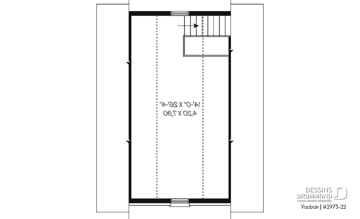 Étage - Garage double de deux étages avec espace boni aménageable à l'étage - Vauban