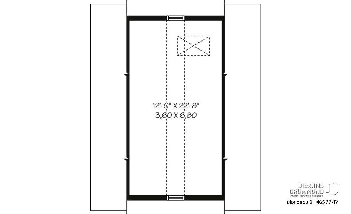 Étage - Plan de garage simple, de bon format, avec rangement boni à l'étage. PDF et copie papier disponibles. - Monceau 2