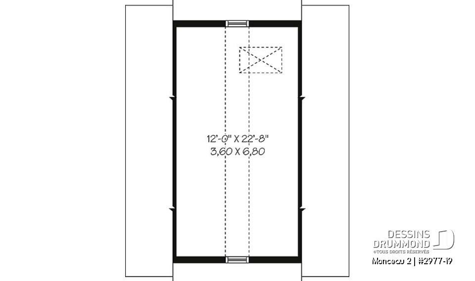 Étage - Plan de garage simple, de bon format, avec rangement boni à l'étage. PDF et copie papier disponibles. - Monceau 2