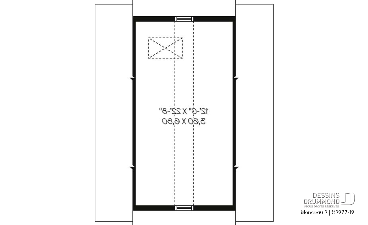 Étage - Plan de garage simple, de bon format, avec rangement boni à l'étage. PDF et copie papier disponibles. - Monceau 2