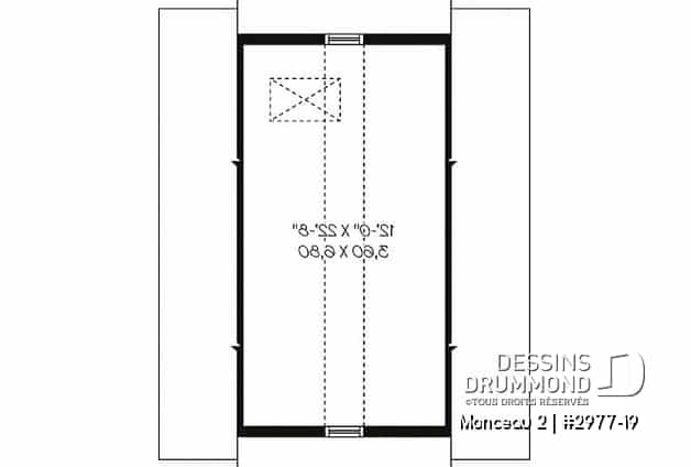 Étage - Plan de garage simple, de bon format, avec rangement boni à l'étage. PDF et copie papier disponibles. - Monceau 2