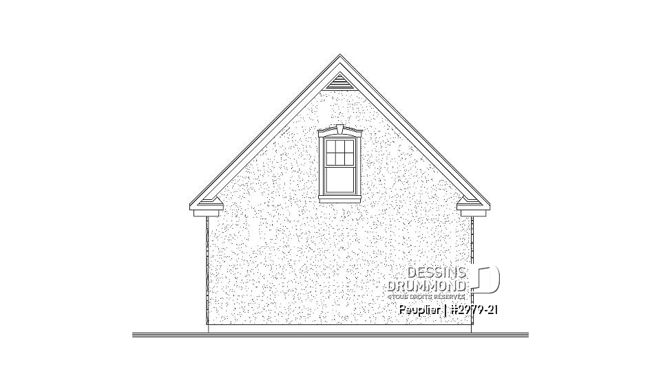 Élévation arrière - Peuplier