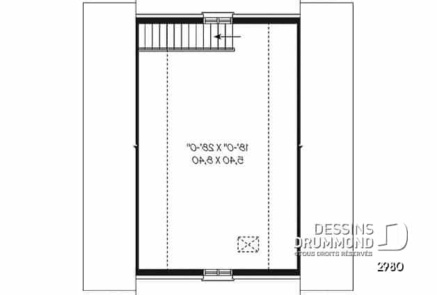 Étage - Plan de garage double avec grand espace à aménager à l'étage, en bureau ou rangement - Ginge Lane