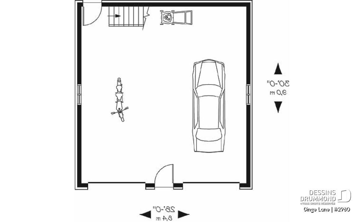 Rez-de-chaussée - Plan de garage double avec grand espace à aménager à l'étage, en bureau ou rangement - Ginge Lane