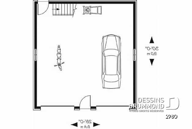 Rez-de-chaussée - Plan de garage double avec grand espace à aménager à l'étage, en bureau ou rangement - Ginge Lane