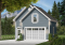 Vue avant - MODÈLE DE BASE - Plan de garage simple de grand format avec esapce boni aménageable à l'étage, accessible par escalier. - Hinata 2