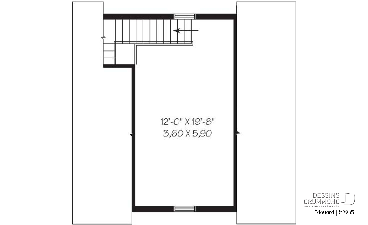 Étage - Plan de garage double, très élégant, avec rangement boni à l'étage - Édouard