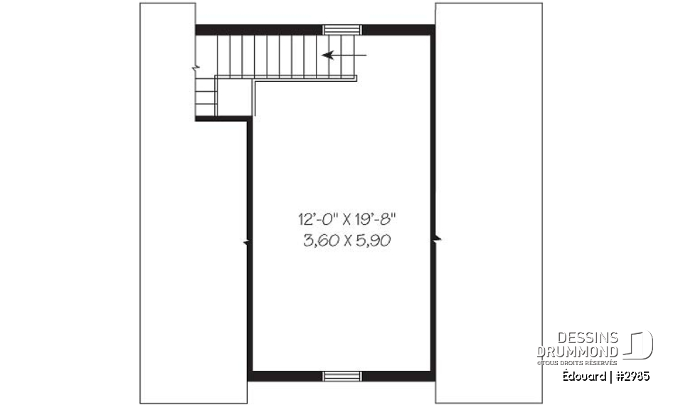 Étage - Plan de garage double, très élégant, avec rangement boni à l'étage - Édouard