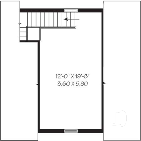 Étage - Plan de garage double, très élégant, avec rangement boni à l'étage - Édouard