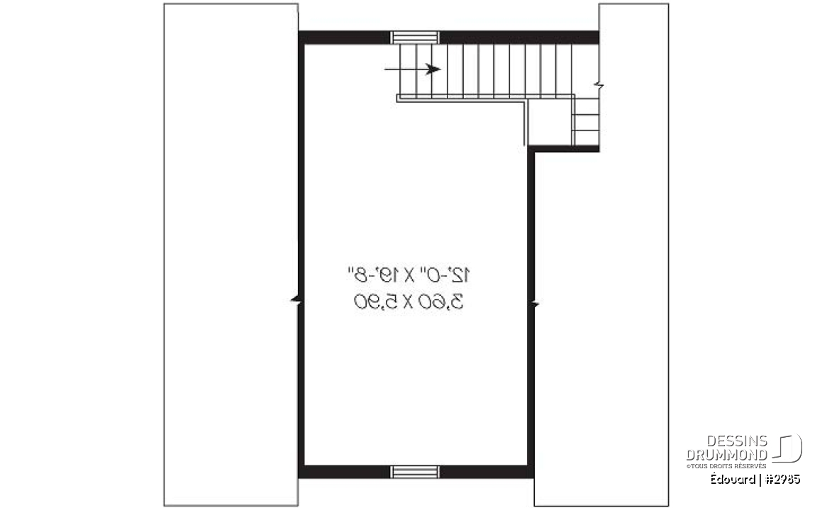 Étage - Plan de garage double, très élégant, avec rangement boni à l'étage - Édouard