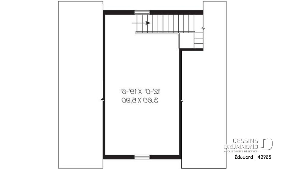 Étage - Plan de garage double, très élégant, avec rangement boni à l'étage - Édouard