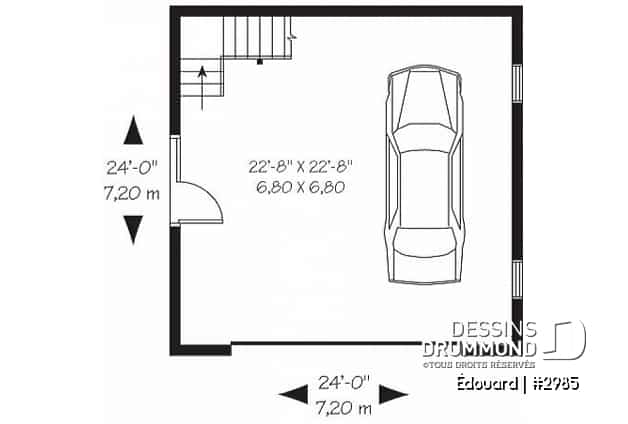 Rez-de-chaussée - Plan de garage double, très élégant, avec rangement boni à l'étage - Édouard