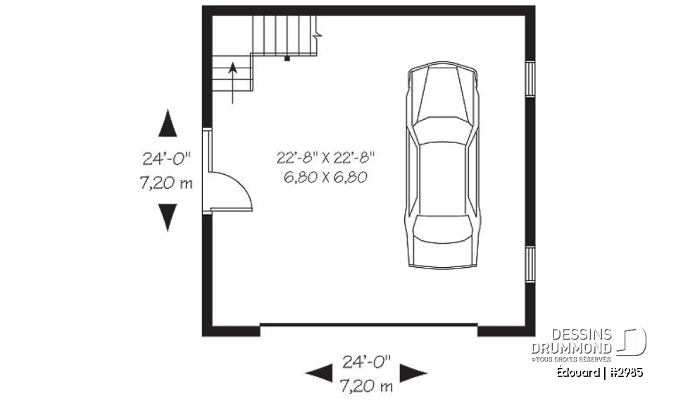 Rez-de-chaussée - Plan de garage double, très élégant, avec rangement boni à l'étage - Édouard