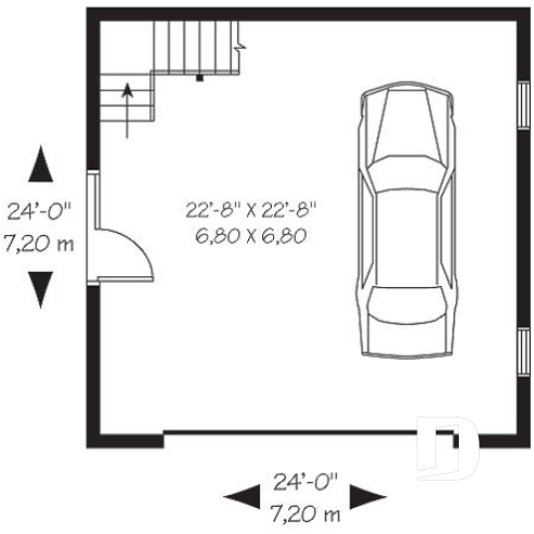 Rez-de-chaussée - Plan de garage double, très élégant, avec rangement boni à l'étage - Édouard