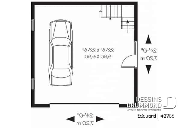 Rez-de-chaussée - Plan de garage double, très élégant, avec rangement boni à l'étage - Édouard