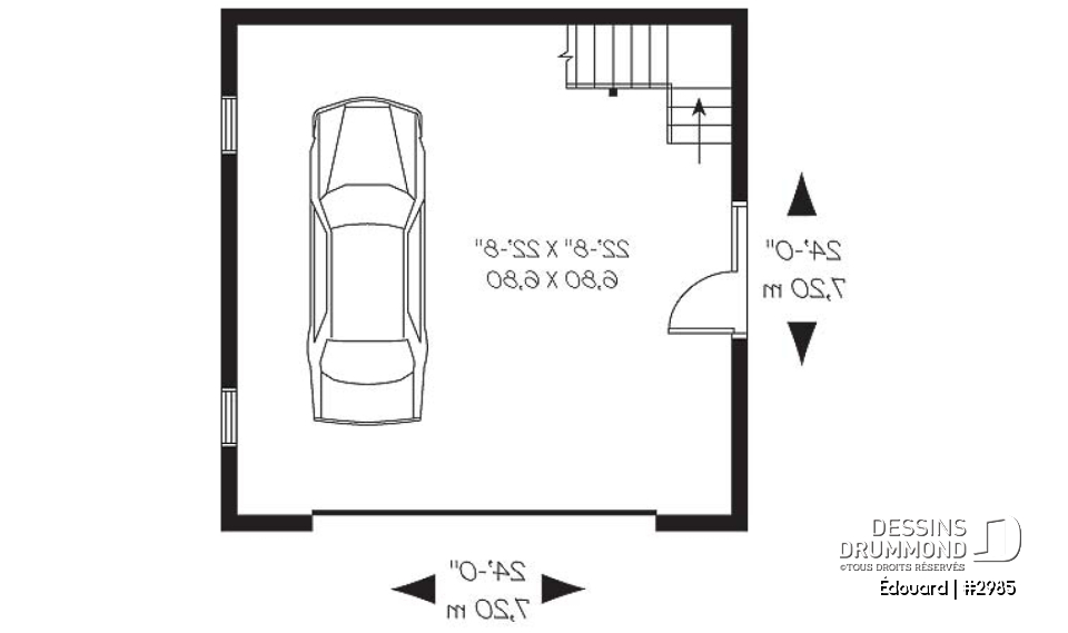 Rez-de-chaussée - Plan de garage double, très élégant, avec rangement boni à l'étage - Édouard