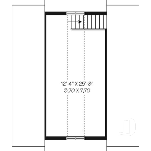 Étage - Modèle de garage 2 étages avec loft multifonction : rangement, atelier ou détente! - Capitelle 3