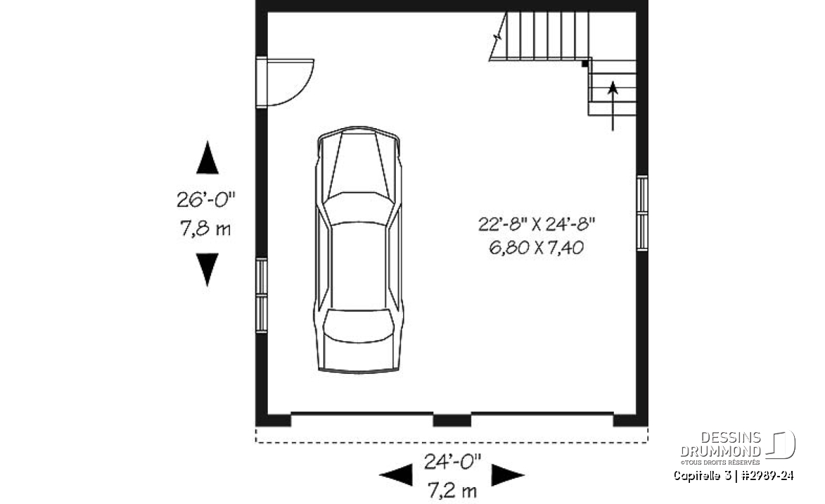 Rez-de-chaussée - Modèle de garage 2 étages avec loft multifonction : rangement, atelier ou détente! - Capitelle 3