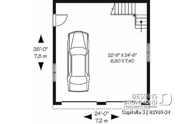 Rez-de-chaussée - Grand garage double avec 324 pi2 d'espace boni aménageable à l'étage! - Capitelle 3
