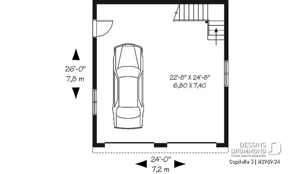 Rez-de-chaussée - Modèle de garage 2 étages avec loft multifonction : rangement, atelier ou détente! - Capitelle 3