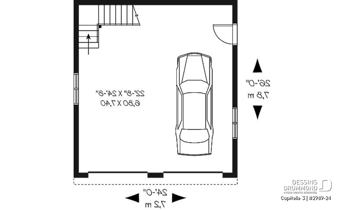 Rez-de-chaussée - Modèle de garage 2 étages avec loft multifonction : rangement, atelier ou détente! - Capitelle 3