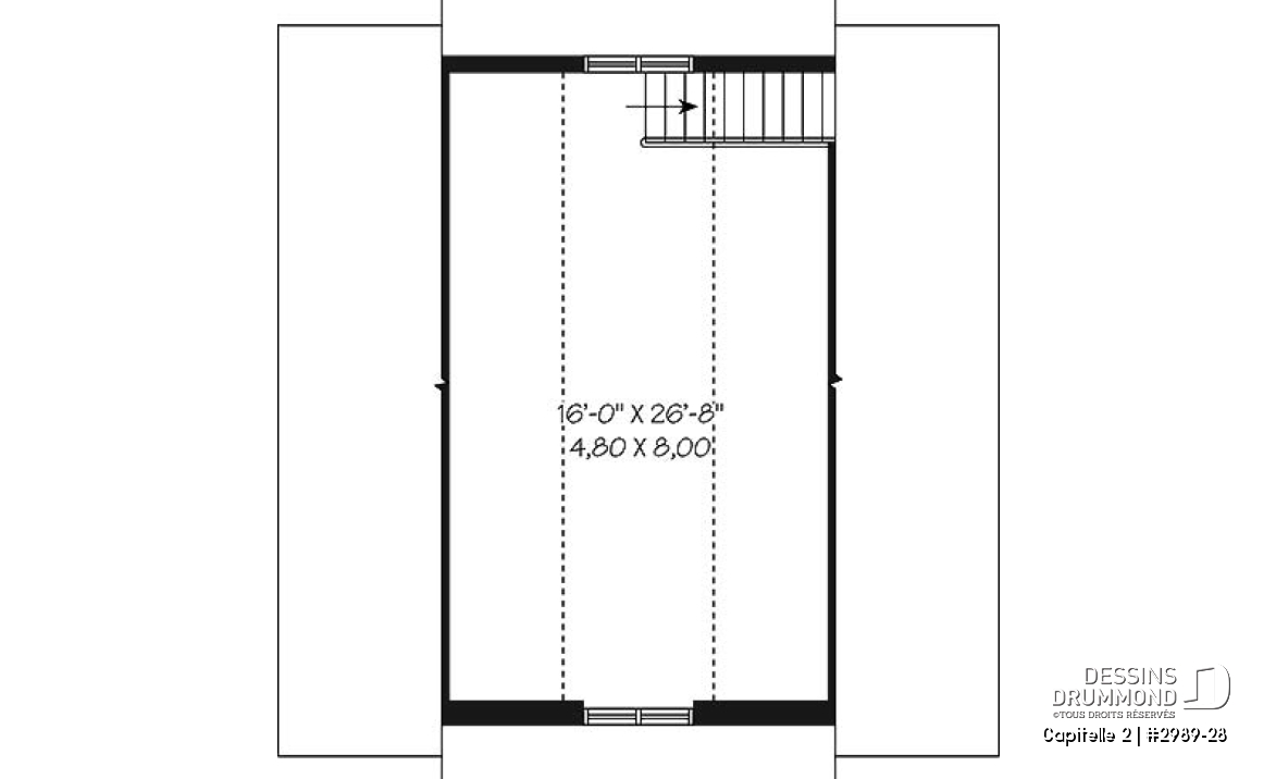 Étage - Garage double de style craftsman offrant espace boni aménageable - Capitelle 2