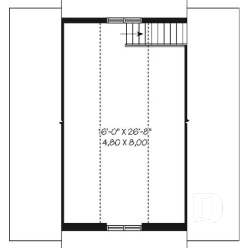 Étage - Garage double de style craftsman offrant espace boni aménageable - Capitelle 2