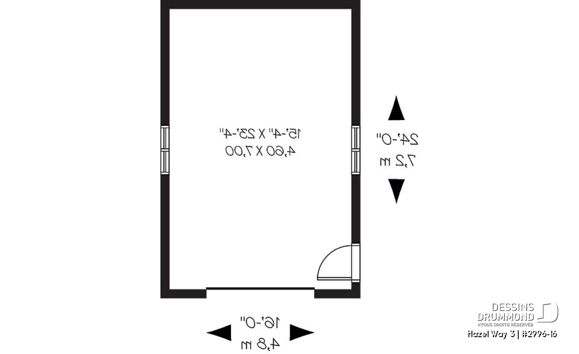 Rez-de-chaussée - Plan de garage de style traditionnel pour une voiture - Hazel Way 3