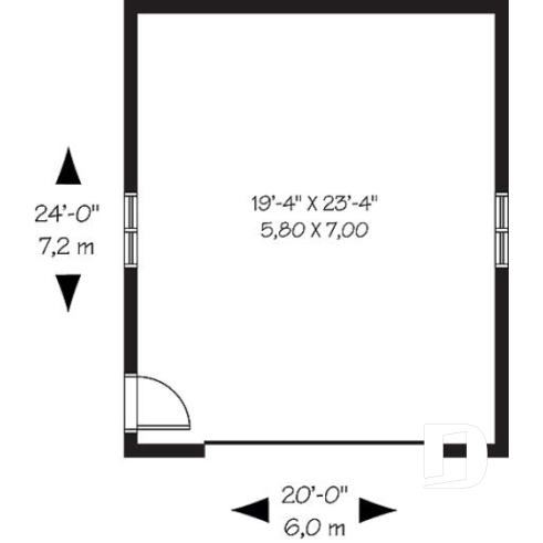 Rez-de-chaussée - Plan de garage simple, sortie extérieur située sur le côté - Hazel Way 2