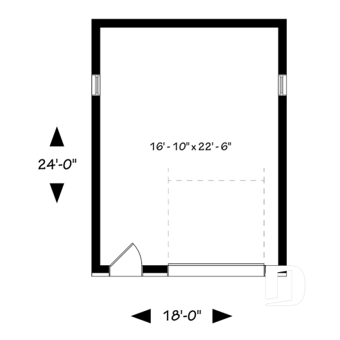 Rez-de-chaussée - Garage simple de style contemporaine, pratique pour son espace rangement, hauteur plafond variable - Nature urbaine 2