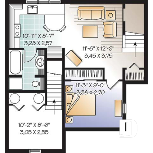 Sous-sol - Plan de maison avec bachelor appartement au sous-sol, beaucoup de rangement, 3 chambres - Charlesbourg 2