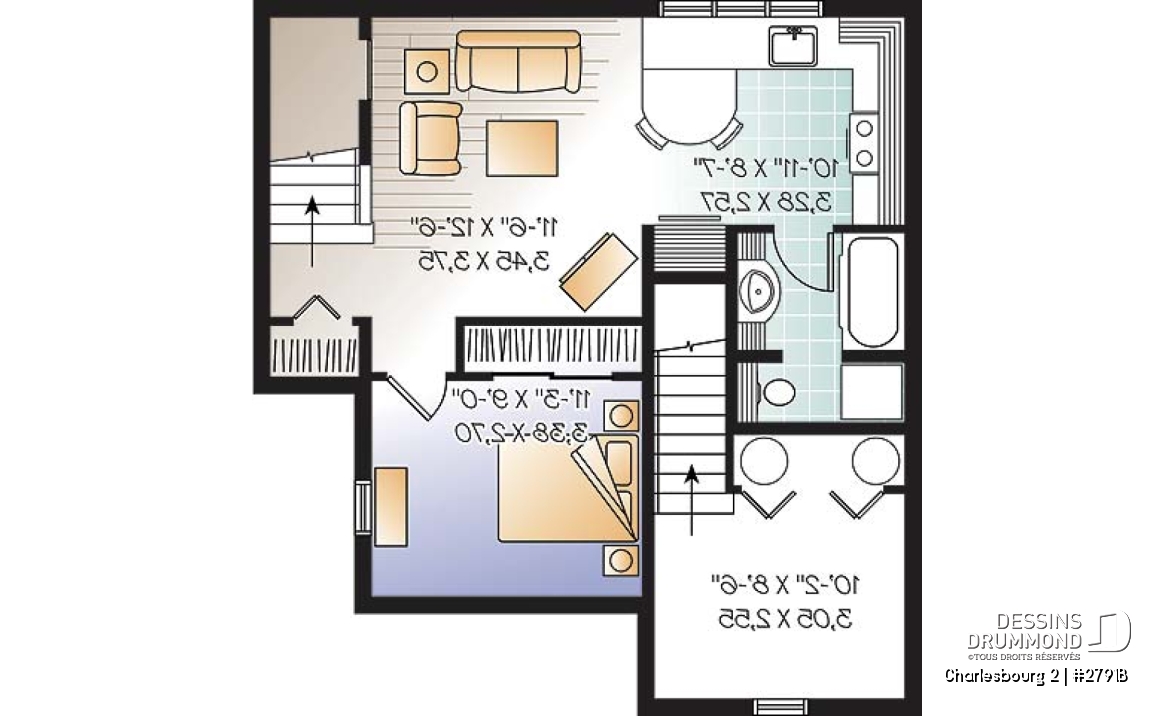 Sous-sol - Plan de maison avec bachelor appartement au sous-sol, beaucoup de rangement, 3 chambres - Charlesbourg 2