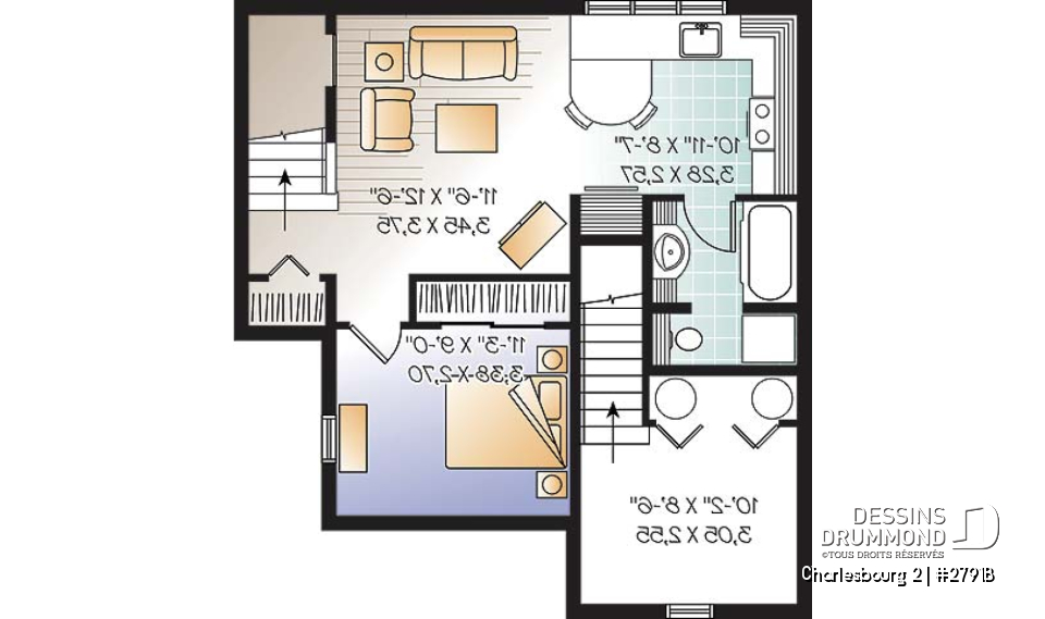 Sous-sol - Plan de maison avec bachelor appartement au sous-sol, beaucoup de rangement, 3 chambres - Charlesbourg 2