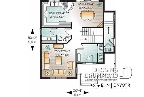 Rez-de-chaussée - Maison champêtre avec sous-sol appartement, 3 chambres, grand vestibule, plusieurs photos - Candie 2