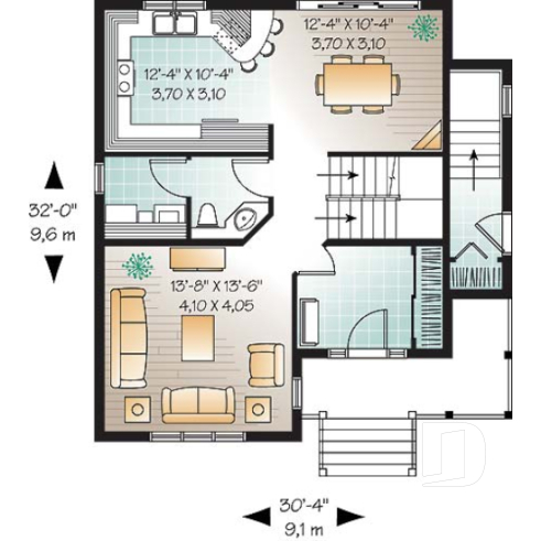 Rez-de-chaussée - Maison champêtre avec sous-sol appartement, 3 chambres, grand vestibule, plusieurs photos - Candie 2