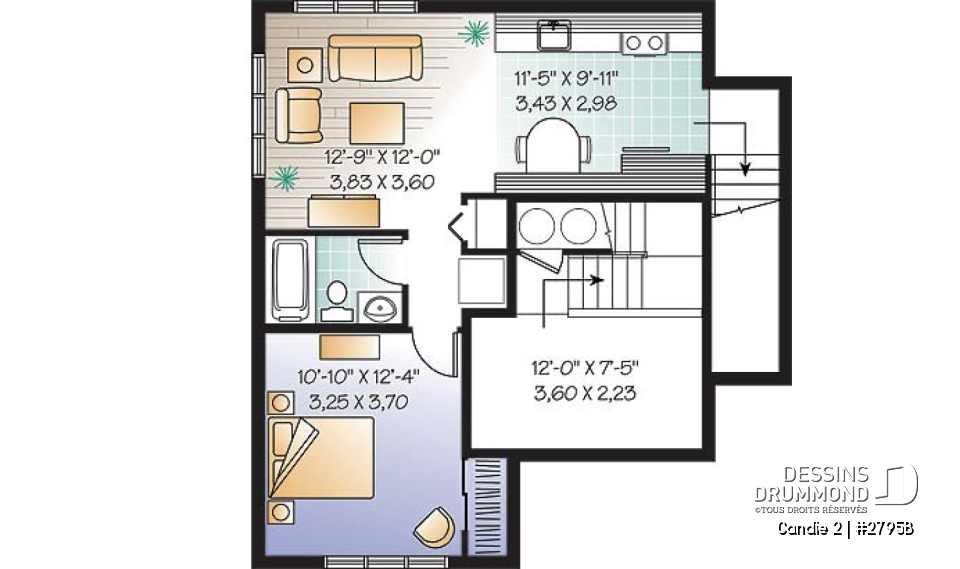 Sous-sol - Maison champêtre avec sous-sol appartement, 3 chambres, grand vestibule, plusieurs photos - Candie 2