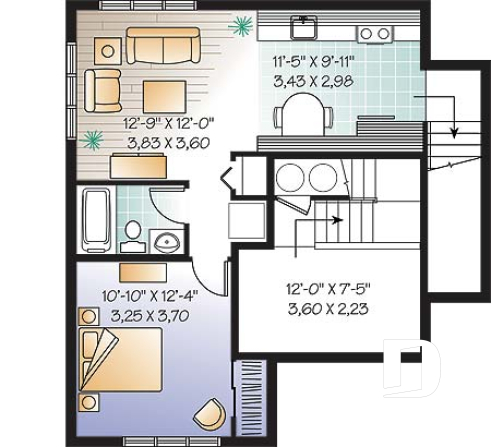 Sous-sol - Maison champêtre avec sous-sol appartement, 3 chambres, grand vestibule, plusieurs photos - Candie 2