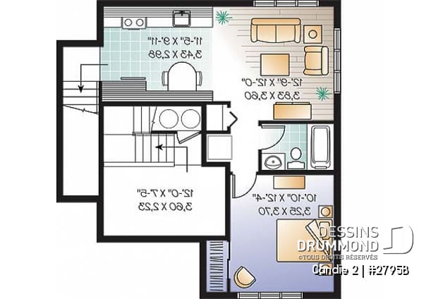 Sous-sol - Maison champêtre avec sous-sol appartement, 3 chambres, grand vestibule, plusieurs photos - Candie 2