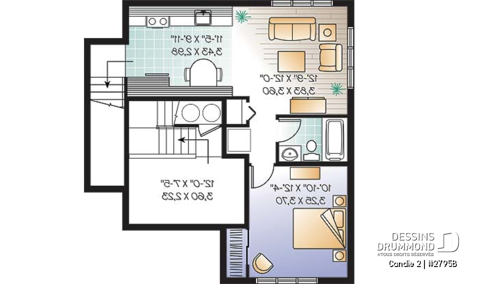 Sous-sol - Maison champêtre avec sous-sol appartement, 3 chambres, grand vestibule, plusieurs photos - Candie 2