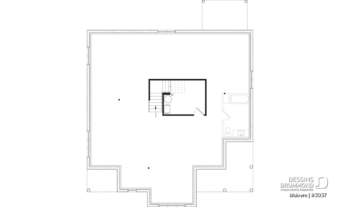 Sous-sol - Plan de maison intergénérationnelle, côté logement principal, jusqu'à 5 chambres sont prévues! - Malvern