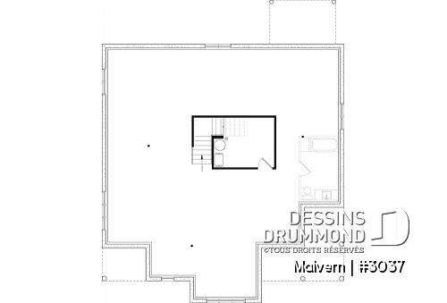 Sous-sol - Plan de maison intergénérationnelle ou maison jumelée, une et deux chambres,entrée distincte - Malvern