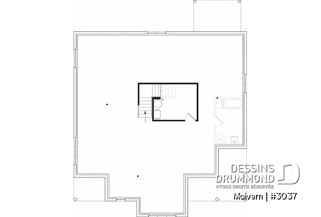 Sous-sol - Plan de maison intergénérationnelle ou maison jumelée, une et deux chambres,entrée distincte - Malvern