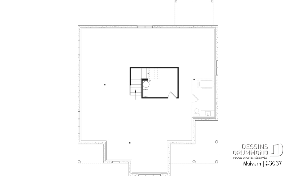 Sous-sol - Plan de maison intergénérationnelle, côté logement principal, jusqu'à 5 chambres sont prévues! - Malvern