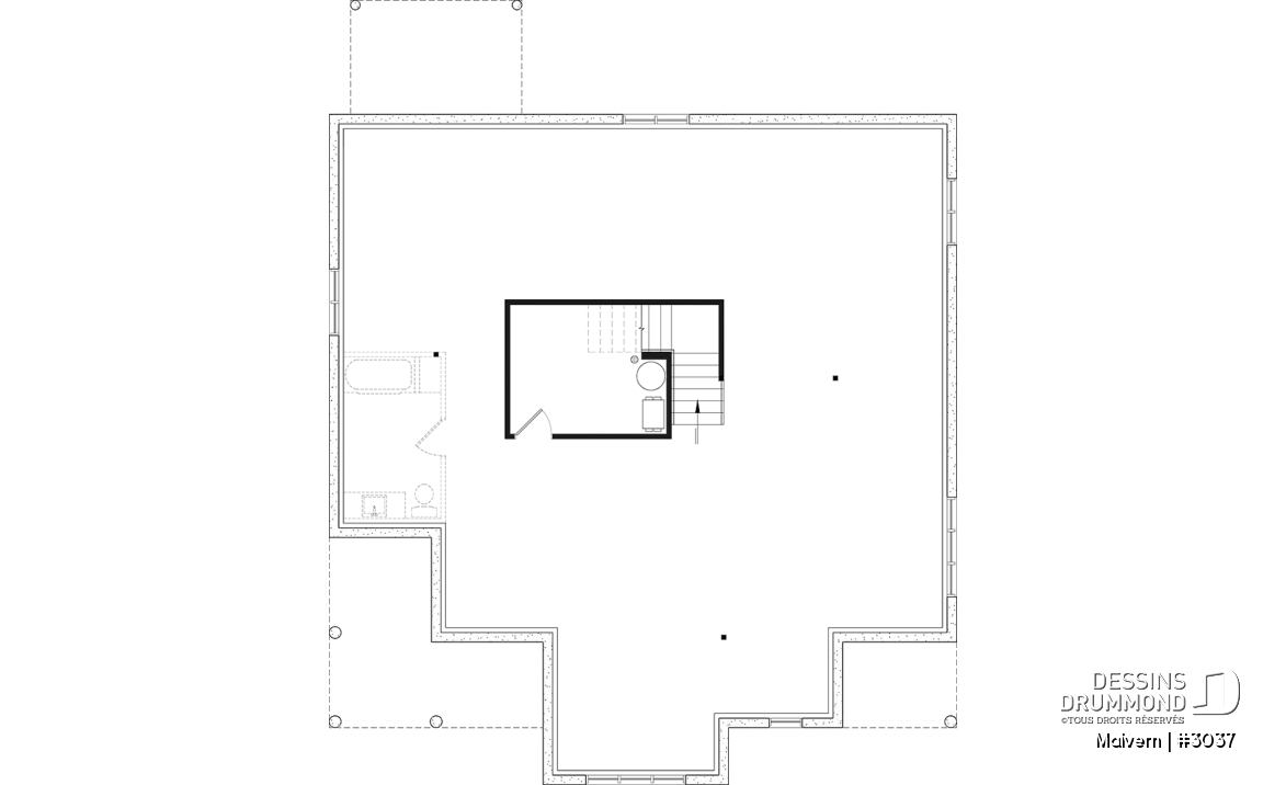 Sous-sol - Plan de maison intergénérationnelle, côté logement principal, jusqu'à 5 chambres sont prévues! - Malvern