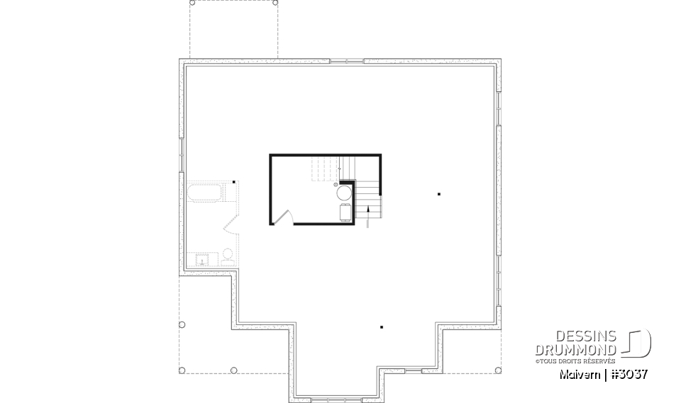 Sous-sol - Plan de maison intergénérationnelle, côté logement principal, jusqu'à 5 chambres sont prévues! - Malvern