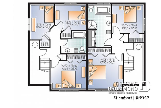 Sous-sol - Maison jumelée de style champêtre rustique, option 2 ou 3 chambres, salle d'eau au r-d-c - Chambert