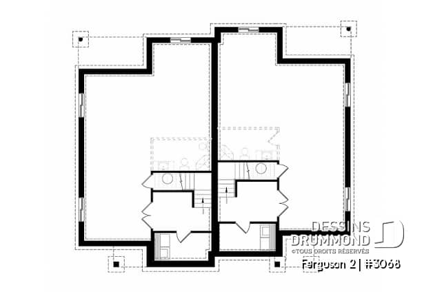 Sous-sol - Modèle jumelé contemporain, 2 chambre, grande salle de bain familiale, îlot à la cuisine, buanderie au s-sol - Ferguson 2
